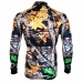 Camiseta Ml Uv Camuflada Folhagem