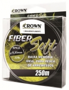 Linha Pesca Crown Monofilamento Amarela 0,33mm 250 Metros